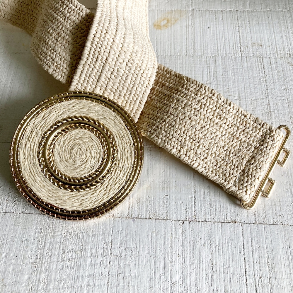 Boho Corset waist Boho Woven dress belt wide stretch elastic summer casual belt - Picture 14 of 14